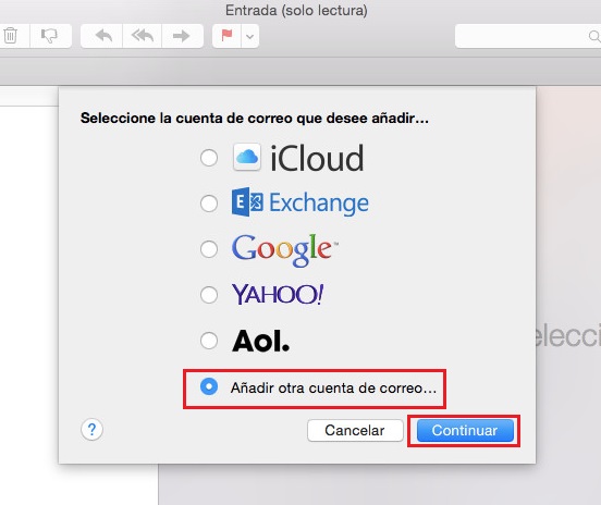 Configurar email en OS X Yosemite