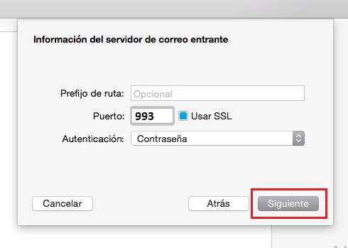 Configurar email en MAC