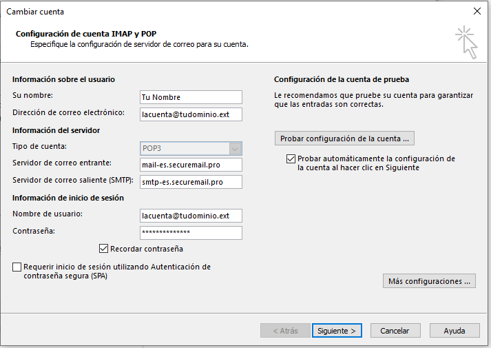 Imagen 1 - Cómo configurar correo en Outlook 2010