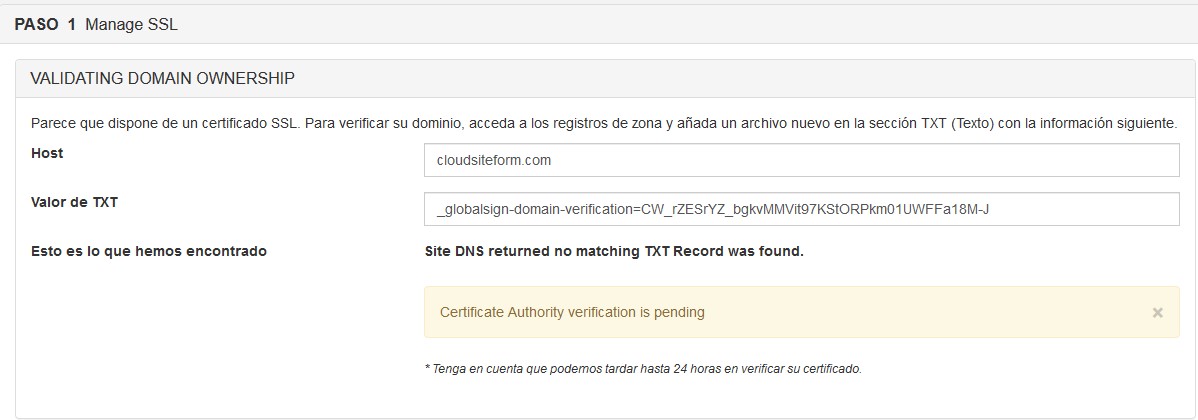 SSL configuracion