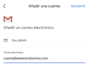 Usar Gmail para email Nominalia