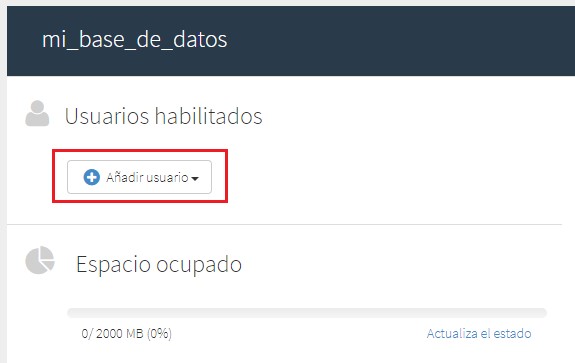 gestionar usuarios base de datos