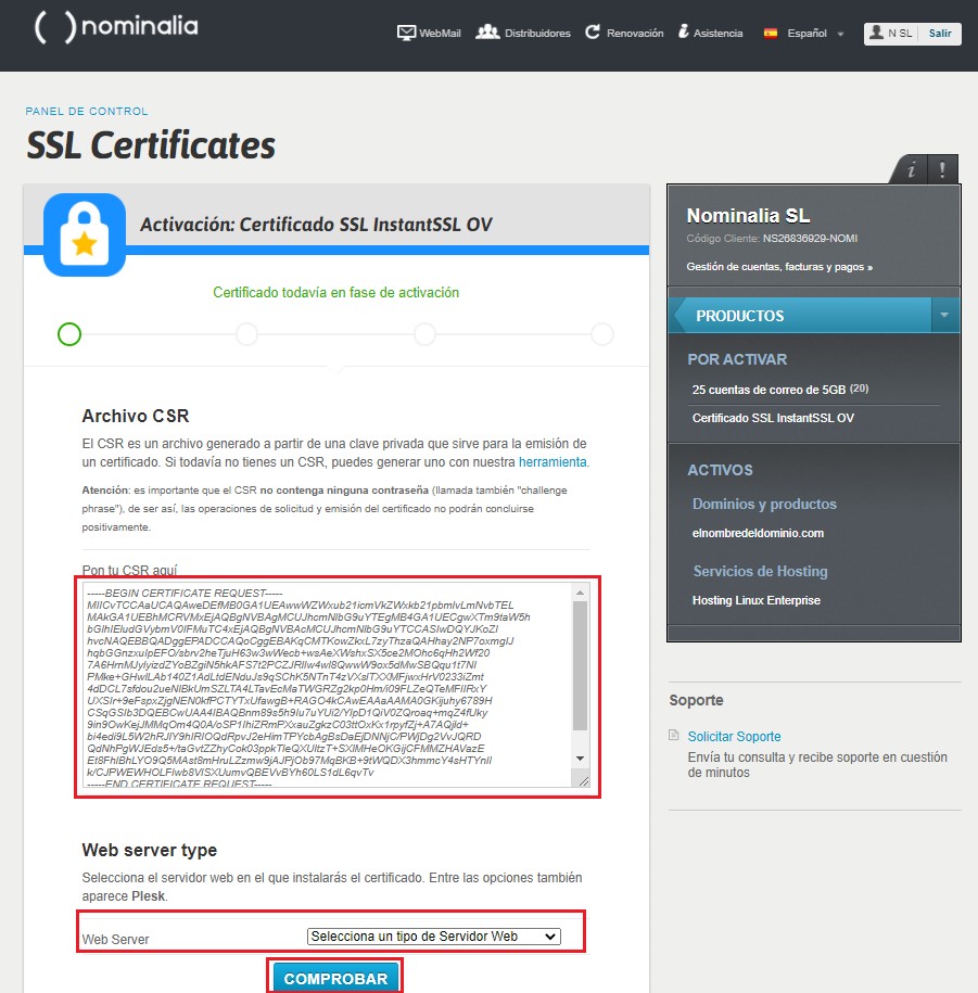 SSL validación empresa