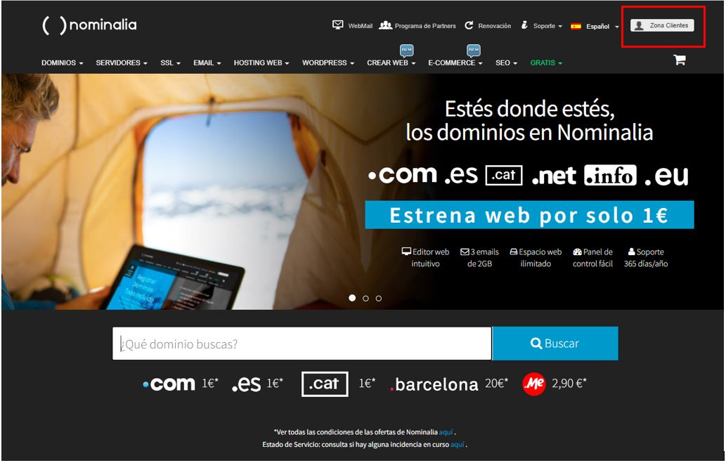 Web de Nominalia