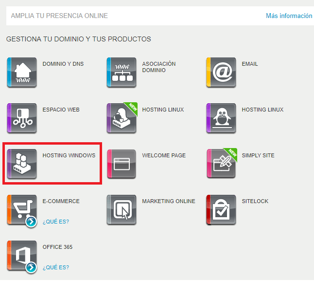 Imagen 1 - Cómo crear una base de datos MySQL - Panel de Contro Nominalia