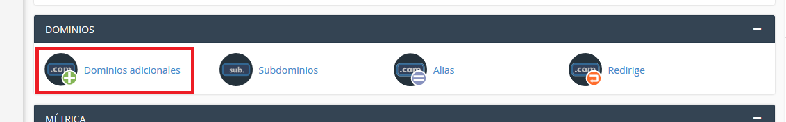 Añadir dominios a Cpanel