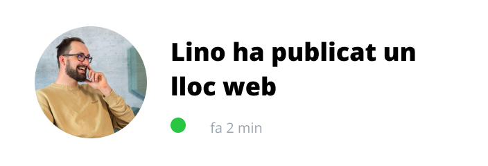 Notificació de publicació
