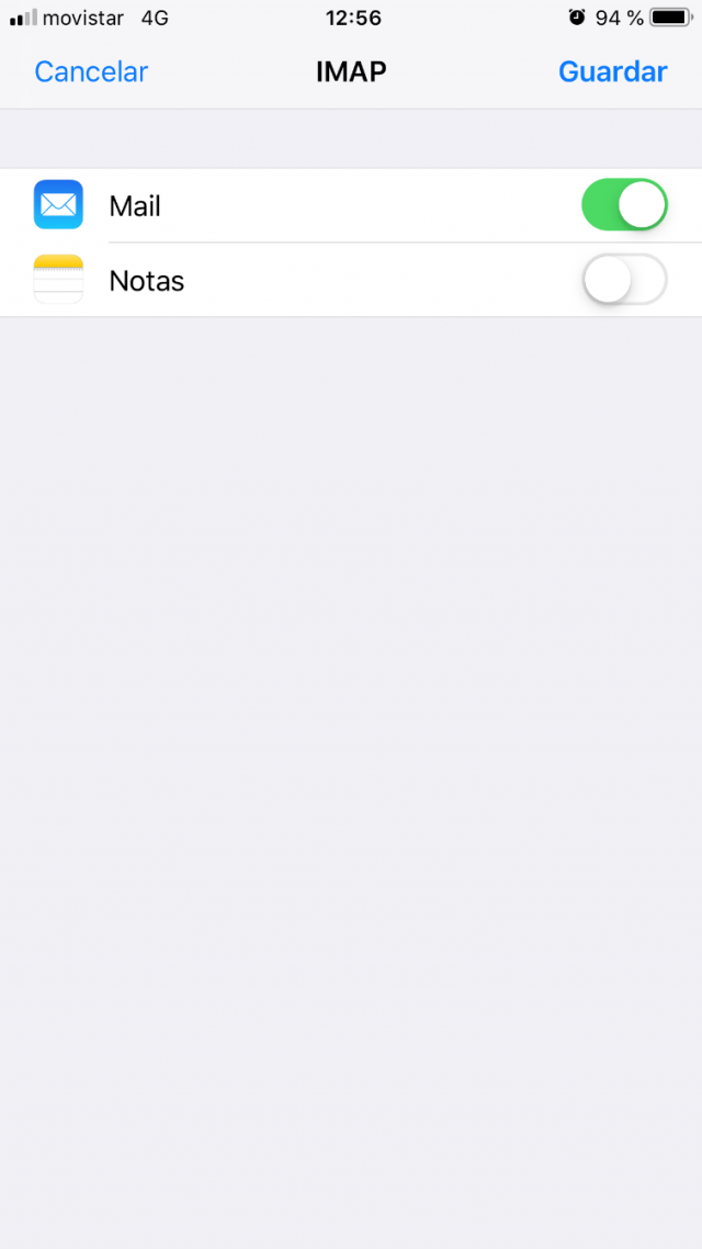 Imagen 7 - Configurar correo en iPhone o iPad (y iPod) IMAP