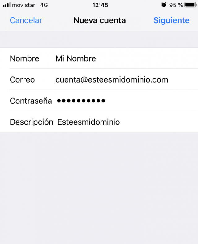 Imagen 5 - Configurar correo en iPhone o iPad (y iPod) Nueva cuenta