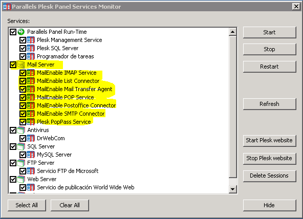 Imagen 6 - Services Monitor MailEnable 2