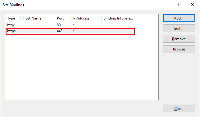 Imagen 12 - Cómo instalar un certificado SSL en Windows Server 2016 Site Bindings