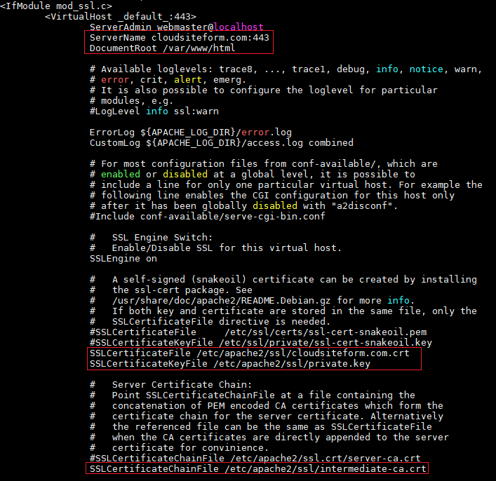 Imagen 8 - Cómo instalar un certificado SSL en Debian o Ubuntu VirtualHost