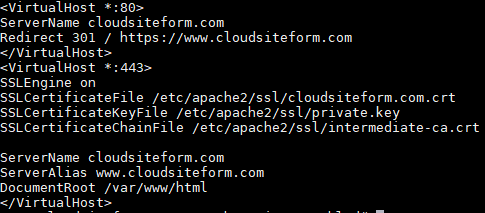 Imagen 11 - Cómo instalar un certificado SSL en Debian o Ubuntu VirtualHost en Apache2