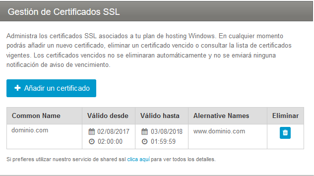 Emitir SSL Hosting Linux y Espacio Web