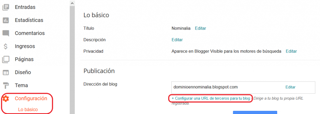 Imagen 1 - Configurar o conectar dominio con Blogger (Blogspot) - Iniciar sesión