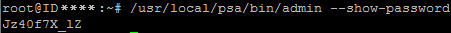 Contraseña Plesk consola SSH Imagen 1 - Contraseña Plesk consola SSH
