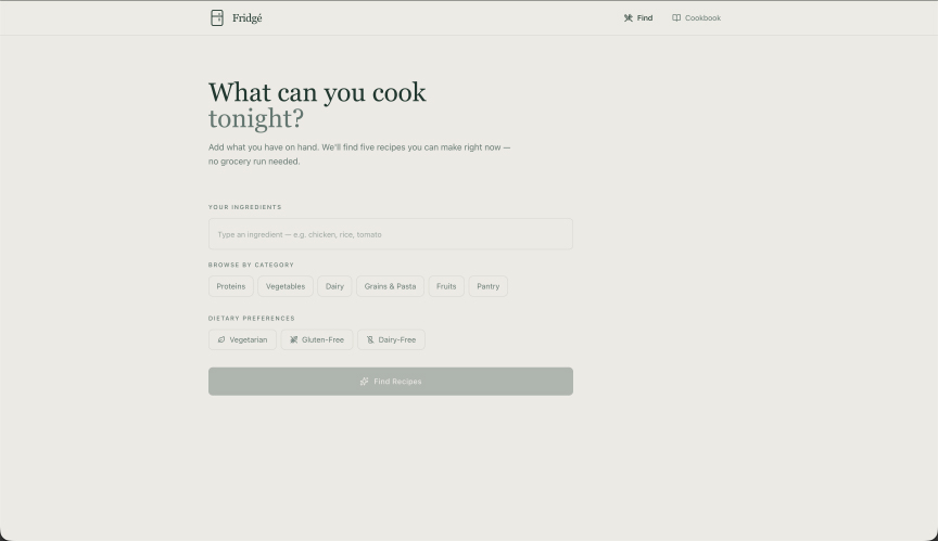 App de recetas creada con Macaly AI