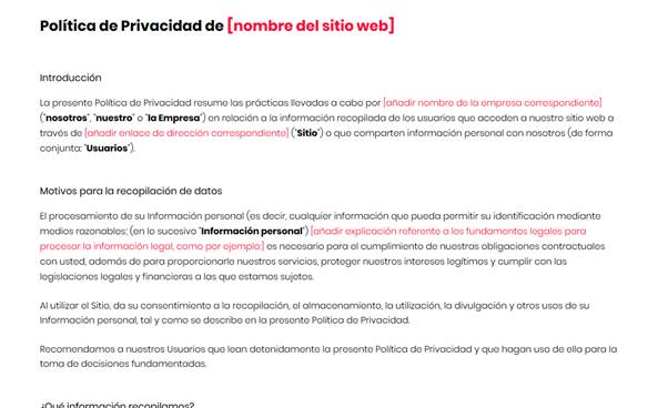 barbilla ponerse nervioso Astronave Cómo gestionar la politica de privacidad y cookies en Simply Site