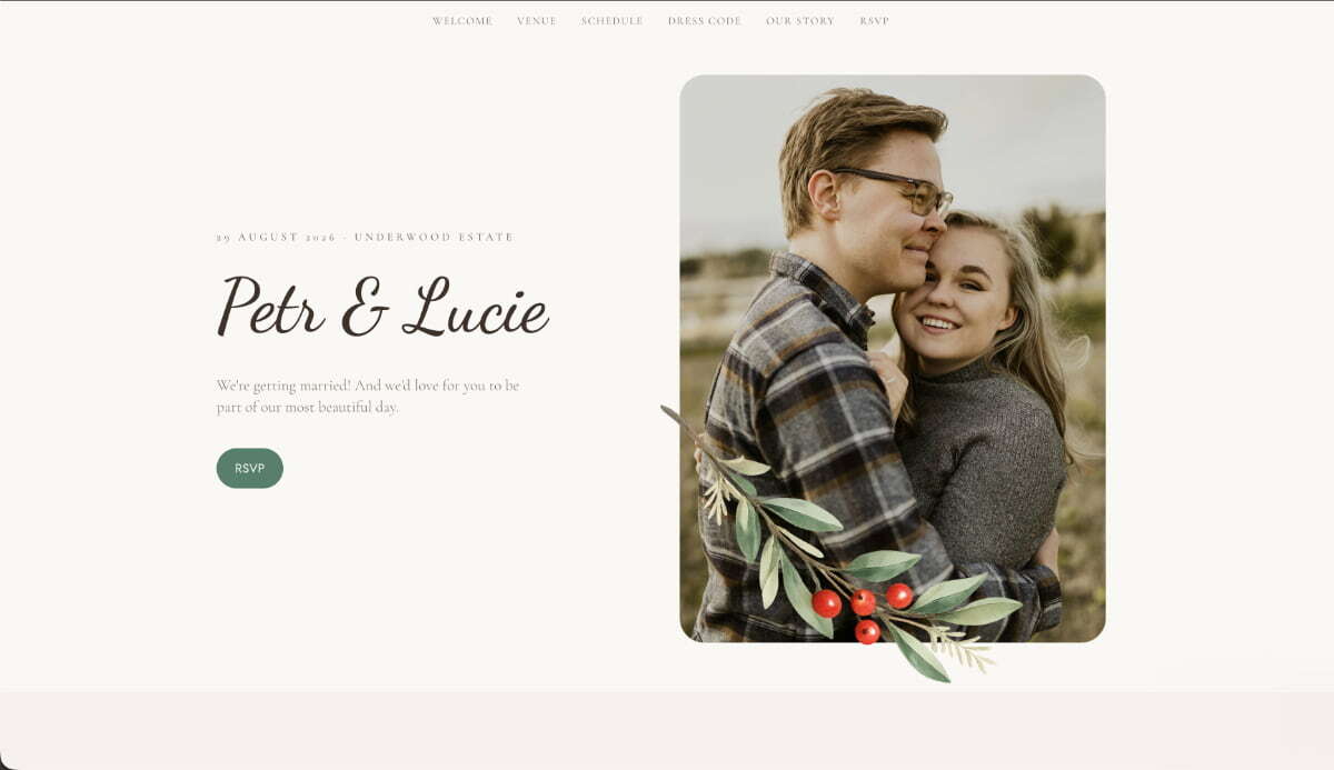 Sistema de reservas para bodas creado con Macaly AI Builder